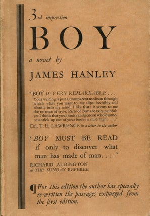 Item #2614 Boy. James HANLEY
