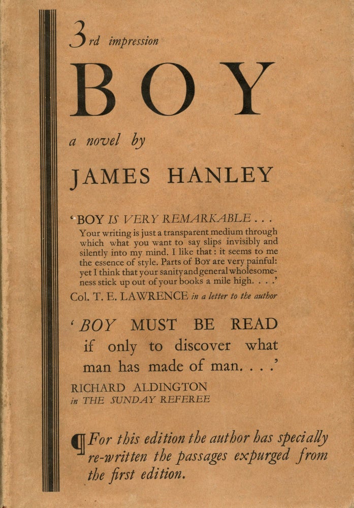 Item #2614 Boy. James HANLEY.