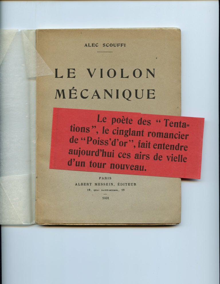 Item #2847 Le Violon Mécanique. Alec SCOUFFI.