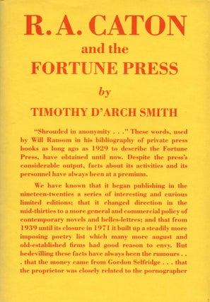 Item #5318 R.A. Caton and the Fortune Press. Timothy d'ARCH SMITH
