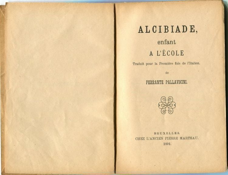 Item #5822 Alcibiade Enfant a l'Ecole. Ferrante PALLAVACINI, Antonio Rocco.