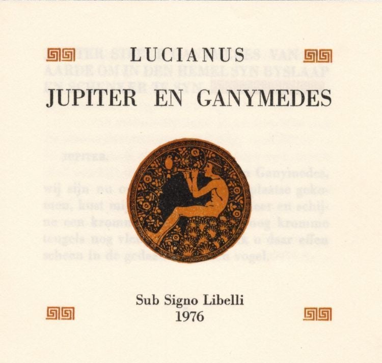 Item #5840 Jupiter en Ganymedes. LUCIANUS.