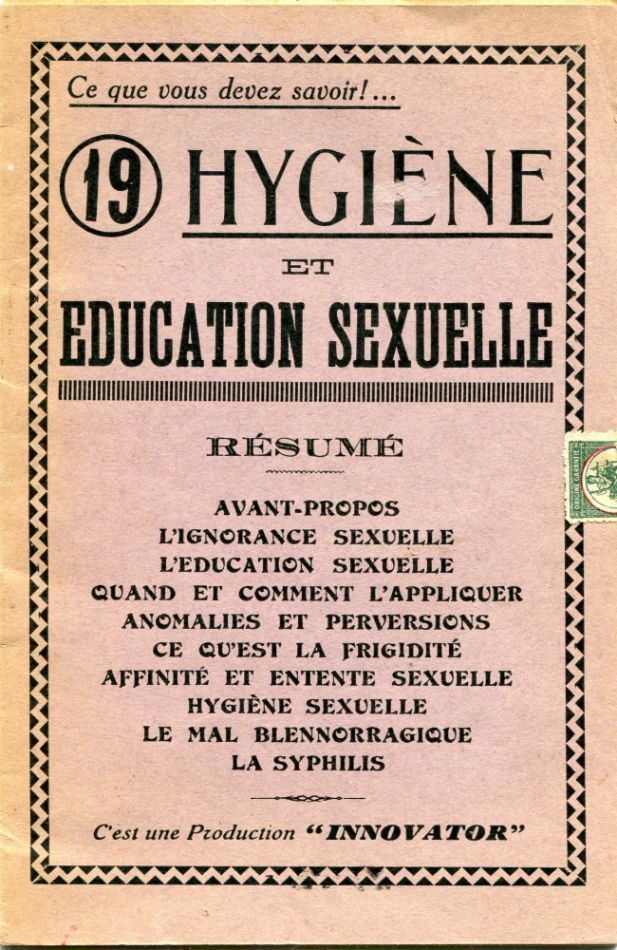 Item #6001 Hygiène et Education Sexuelle. SEXOLOGY.