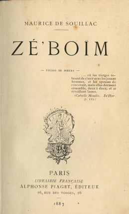 Item #6160 Zé Boem: Études de moeurs. Maurice de SOUILLAC