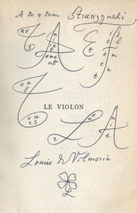 Item #6348 Le Violon. Louise de VILMORIN