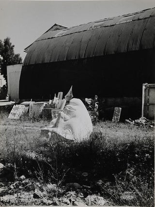 Item #6490 Statue lying in field (11.75" x 15"), Penned notation on verso (1958). LYONS. Islay