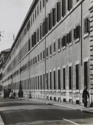 Item #6491 Building in Rome with priest in foreground (11.5" x 11.5"). Penned notation on verso...