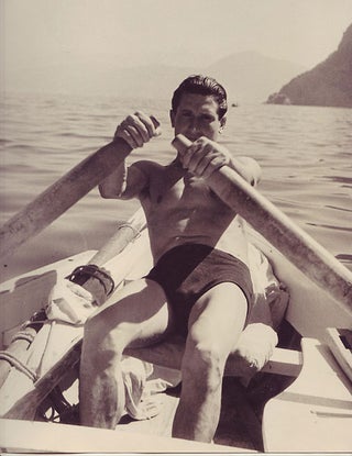 Item #6510 Young man rowing, Capri (9" x 12"). Photographer's stamp on verso. Islay LYONS