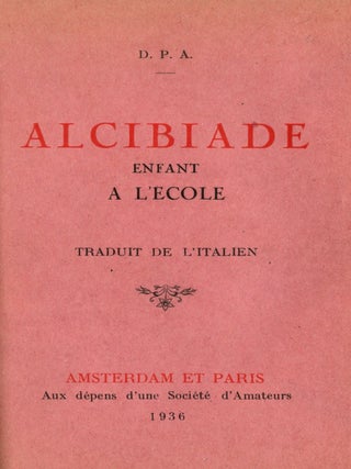Item #7028 Alcibiade Enfant a l'Ecole. ALCIBIADE, Antonio Rocco