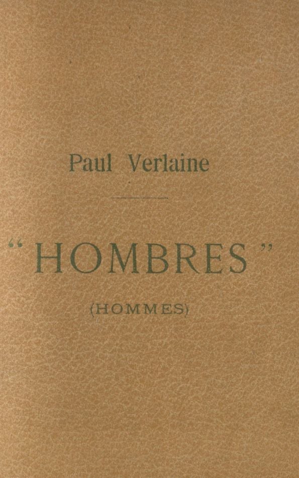 Item #7334 Hombres (Hommes). Paul VERLAINE.