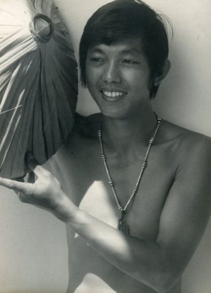 Item #7529 Portrait of shirtless Thai youth (9.5" x 12"). Islay LYONS
