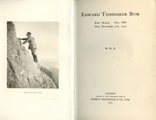 Item #7971 Edward Teshmaker Busk; born March 8th, 1886, died November 5th, 1914. E. BUSK, World...