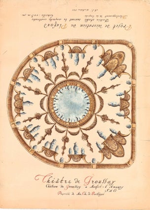 Item #8185 An original design for ceiling of the private theater at Charles de Beistegui's...