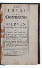 Item #8245 The tryal and condemnation of Mervin, Lord Audley Earl of Castle-Haven. At Westminster, April the 5th 1631. For abetting a rape upon his Countess, committing sodomy with his servants, and commanding and countenancing the debauching his daughter. CASTLEHAVEN SCANDAL.
