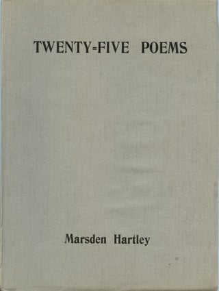 Item #8251 Twenty-Five Poems. Marsden HARTLEY