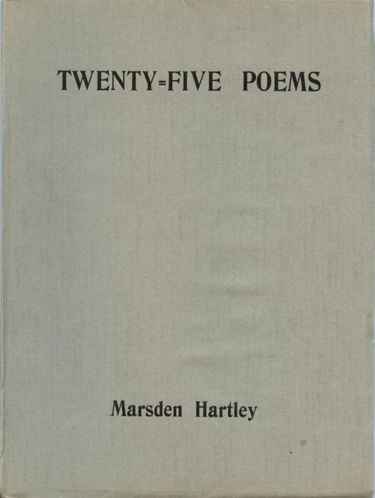 Item #8251 Twenty-Five Poems. Marsden HARTLEY.