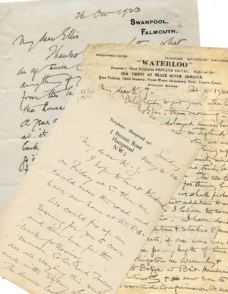 Item #8301 Two autograph letters from the acclaimed painter. Henry S. TUKE, Charles Kains Jackson