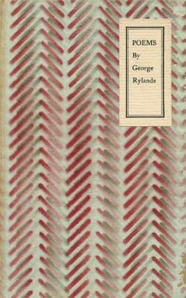Item #8473 Poems. George RYLANDS