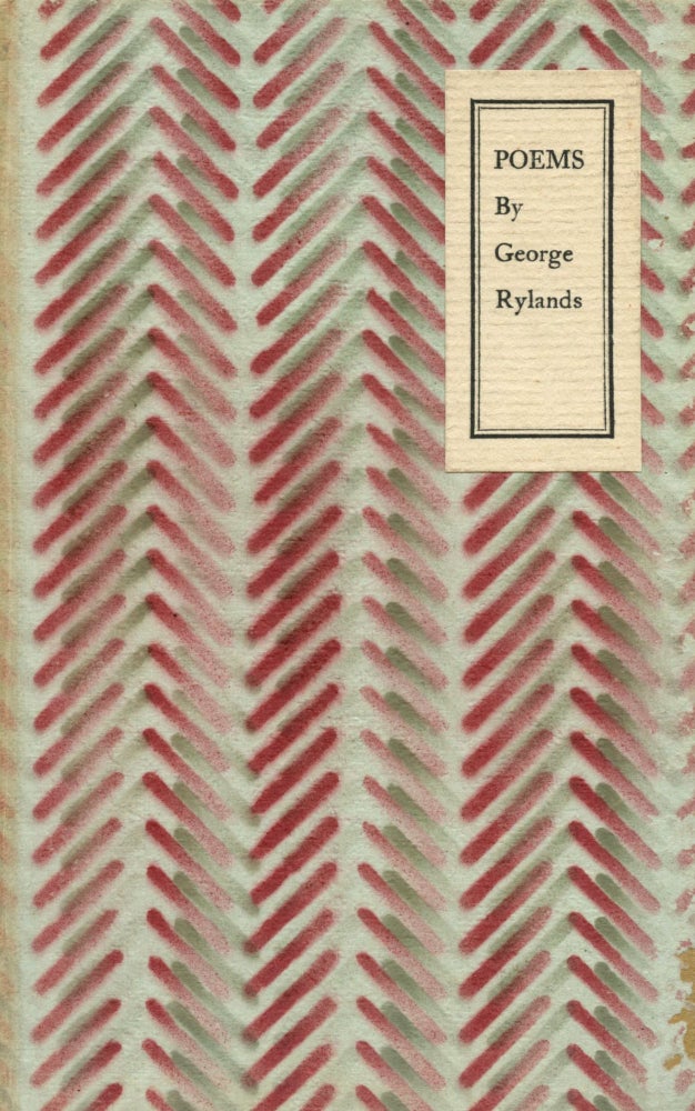 Item #8473 Poems. George RYLANDS.
