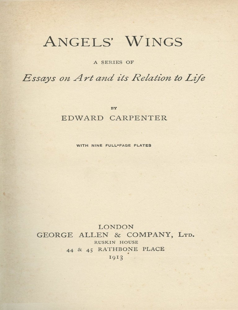 Item #8615 Angels' Wings. Edward CARPENTER.