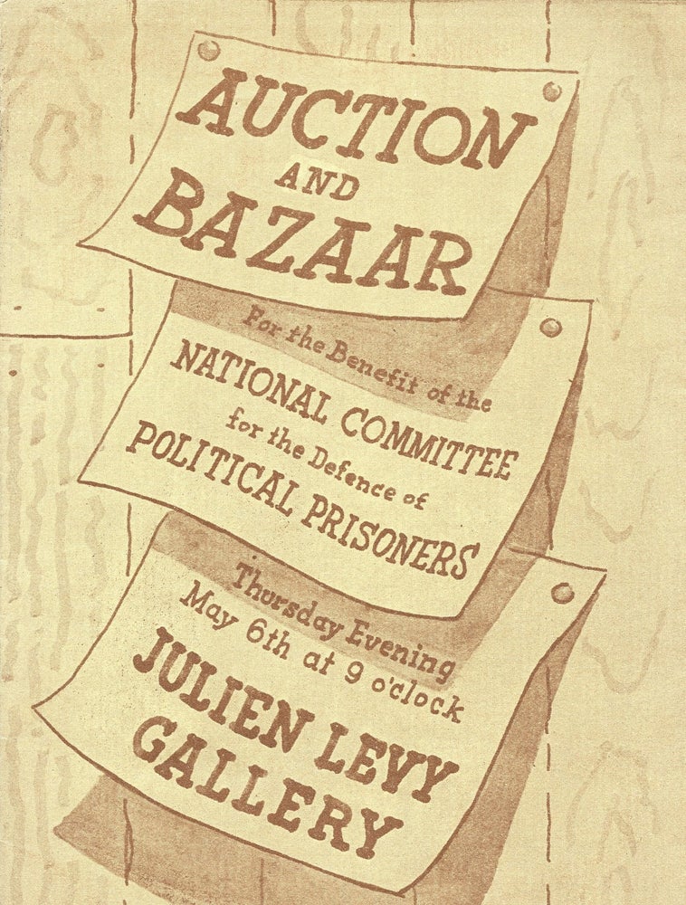 Item #8637 Auction and Bazaar for the benefit of the National Committee for the Defence of Political Prisoners. Julien LEVY.