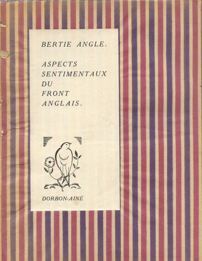 Item #8641 Aspects sentimentaux du front anglais. Bertie ANGLE, Marcel Boulestin.