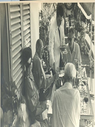 Vintage portrait of Nancy Cunard at lunch with Norman Douglas and Kenneth Macpherson at. Nancy CUNARD.