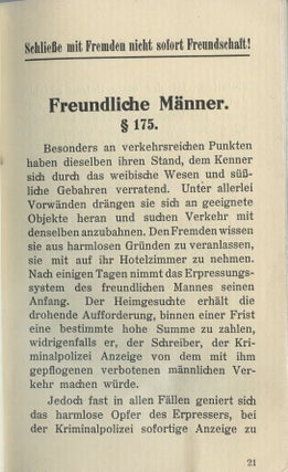 Warnungen! Belehrungen und Schutz gegen