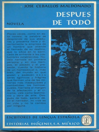 Despu&eacute;s de todo. Novela. Jos&eacute; CEBALLOS Maldonado.