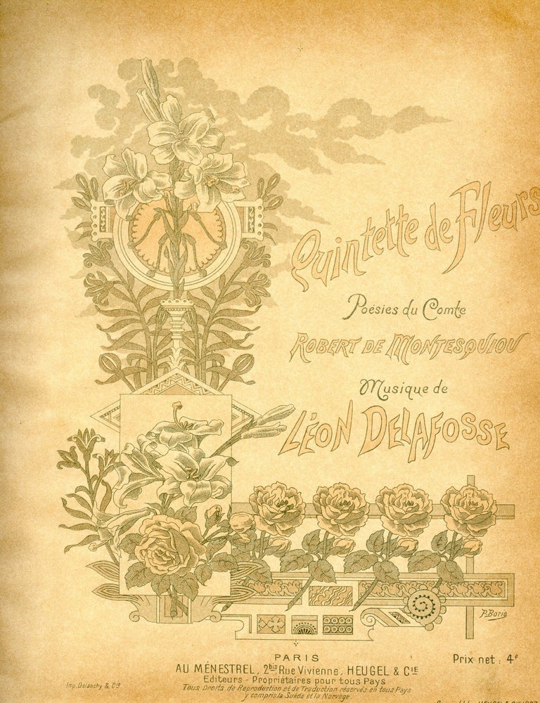 Item #9107 Quintette de fleurs. Robert MONTESQUIOU, L&eacute;on DELAFOSSE.