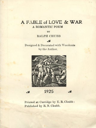Item #9192 Proof of woodblock print for A Fable of Love and War. Ralph CHUBB