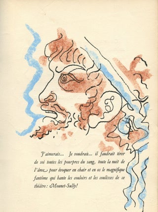 Item #9216 Portrait de Mounet Sully. Jean COCTEAU
