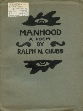 Item #9245 Manhood- A Poem. Ralph CHUBB