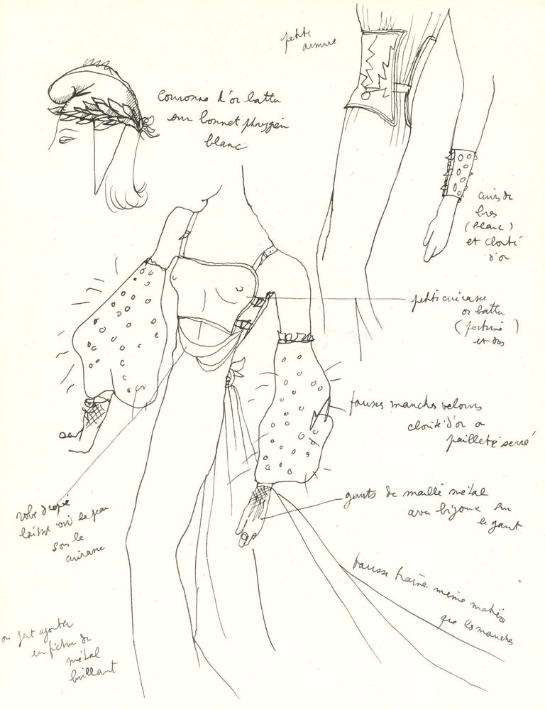 Item #9251 Jean Cocteau : a portfolio of fashion & theatre designs. Jean COCTEAU, Coco Chanel.
